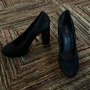 Michael Kors Tall Wedge Heels, velvet material